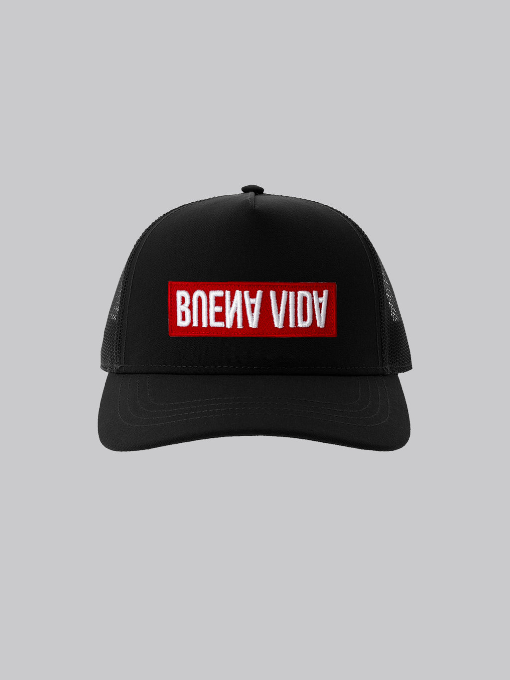 Gorra Trucker Negra con Parche Negro